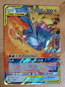 Pokemon TCG Moltres Zapdos & Articuno GX tag team 44/68 Hidden Fates Holo NM - Image 1