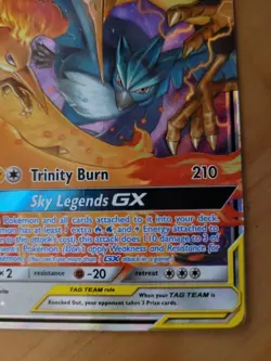 Pokemon TCG Moltres Zapdos & Articuno GX tag team 44/68 Hidden Fates Holo NM - Image 4