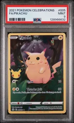 Pikachu 005/025 PSA 9 MINT - Celebrations 25th Pokemon TCG - Image 1