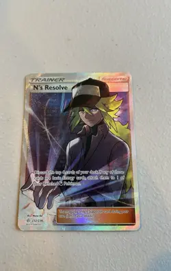 Pokemon TCG N's Resolve Trainer Sun&Moon Cosmic Eclipse Full Art Ultra Rare #232 - Image 1