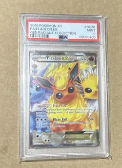 Pokemon PSA9 Flareon EX FA 2016 RC28/RC32 Generation Radiant Collection English - Image 1