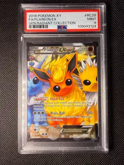 Pokemon Flareon EX FA 2016 RC28/RC32 Generation Radiant Collection English PSA 9 - Image 1