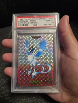 PSA 10 1996 Pokemon Card Japanese Bandai Articuno Prism Carddass Vending Red - Image 1