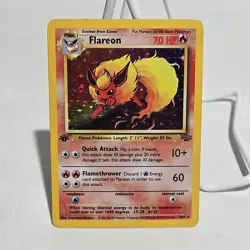 Pokemon Flareon 1st Edition Jungle 3/64 Holo Rare Pokemon Card - Image 1