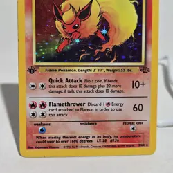 Pokemon Flareon 1st Edition Jungle 3/64 Holo Rare Pokemon Card - Image 2
