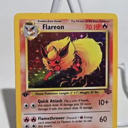 Pokemon Flareon 1st Edition Jungle 3/64 Holo Rare Pokemon Card - Image 3