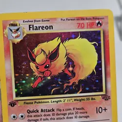 Pokemon Flareon 1st Edition Jungle 3/64 Holo Rare Pokemon Card - Image 4