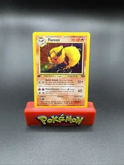 Pokemon Flareon 3/64 1st Edition Holo Jungle 1999 TCG LP/MP Rare - Image 1
