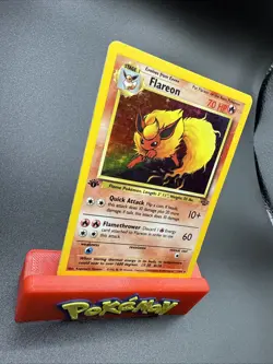 Pokemon Flareon 3/64 1st Edition Holo Jungle 1999 TCG LP/MP Rare - Image 2