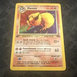 Flareon 3/64 1st Edition Holo Rare - Pokemon Jungle - Image 1