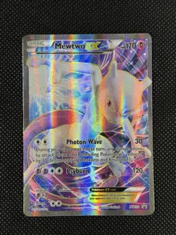 FULL ART Mewtwo EX Ultra Rare XY125 Super Premium Pokemon Black Star Promo - NM- - Image 2