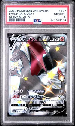 2020 POKEMON JPN SWORD & SHIELD SHINY STAR V #307 FULL ART/CHARIZARD V PSA 10 - Image 1