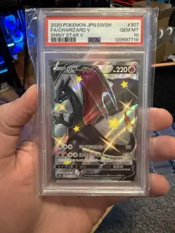 2020 POKEMON JPN SWORD & SHIELD SHINY STAR V #307 FULL ART/CHARIZARD V PSA 10 - Image 1