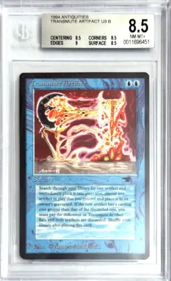 1994 MTG Antiquities Transmute Artifact Magic the Gathering BGS 8.5 Near Mint+ - Image 1