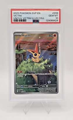 2025 POKEMON SVP EN-SV BLACK STAR PROMO #208 VICTINI PSA 10 - Image 3
