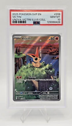 2025 POKEMON SVP EN-SV BLACK STAR PROMO #208 VICTINI PSA 10 - Image 4