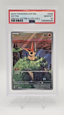 2025 POKEMON SVP EN-SV BLACK STAR PROMO #208 VICTINI PSA 10 - Image 5