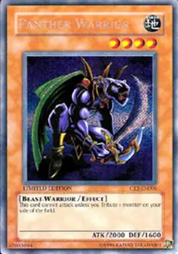 Yugioh! LP Panther Warrior - CT2-EN006 - Secret Rare - Limited Edition Lightly P - Image 1