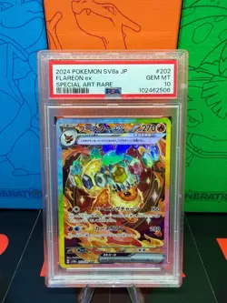 Flareon Ex #202 2024 Pokemon Japanese Sv8a-Terastal Fest Ex PSA 10 SAR - Image 1