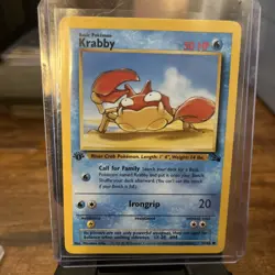 Krabby 51/62 Fossil Regular 1999 Pokemon 1st Edition - Image 1