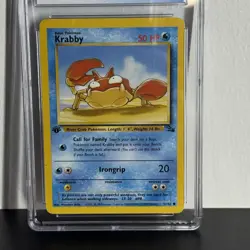 Krabby Pokemon 1999 Fossil 1st Edition 51/62 - CGC 8.5 Mint - Image 2