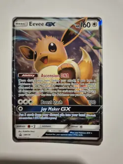 Eevee GX SM174 Sun & Moon Ultra Rare Holo Black Star Promo Pokemon Card - Image 2