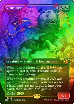 Vibrance - Foil - #0295 - Borderless Foil Lorwyn Eclipsed MTG - Image 1