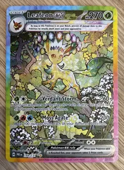 Pokemon Leafeon EX Sir 144/131 Prismatic Evolutions TCG Card - Image 3