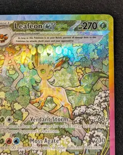 Leafeon ex 144/131 Prismatic Evolutions SIR Pokemon TCG Card NM - Image 3