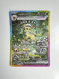 Leafeon ex 144/131 Prismatic Evolutions SIR Pokemon TCG Card - Image 1