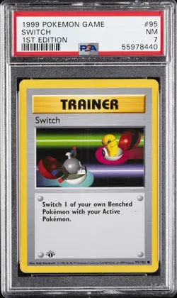 1999 POKEMON BASE SET 1ST EDITION #95 SWITCH PSA 7 - Image 1