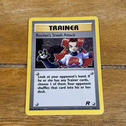 Rocket's Sneak Attack (72/82) Non Holo Team Rocket Set Rare Pokemon Card! - Image 1