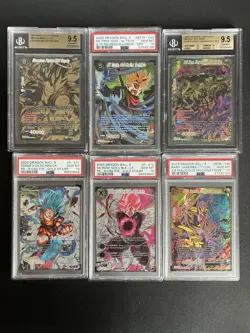 Dragon Ball Super Lot Of Six Graded Secret Rare Cards PSA 10 - Image 1