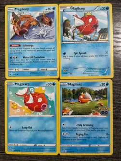 POKEMON CARDS 4 MAGIKARP 19/98 MAGIKARP 17/111 MAGIKARP 039/192 MAGIKARP 021/078 - Image 1