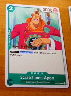 ONE PIECE ENGLISH CARD GAME SUPER PRE-RELEASE CARTE APOO ST02-008 ST TCG NM - Image 1