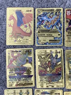 Set of 25 Charizard,Snorlax,Sableye,Greninja&More Gold Foil Fan Art Card - Image 2