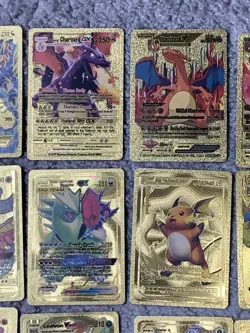 Set of 25 Charizard,Snorlax,Sableye,Greninja&More Gold Foil Fan Art Card - Image 3