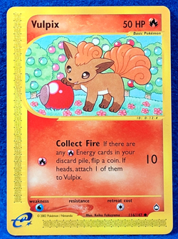 Vulpix Aquapolis Near Mint 116/147 Regular Pokemon Common eSeries - Image 1