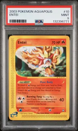 2003 POKEMON AQUAPOLIS #10 ENTEI PSA 9 - Image 1