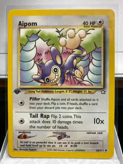 1st Edition - 1995-2000 Vintage Pokemon TCG Neo Genesis /111 Card New - Image 5