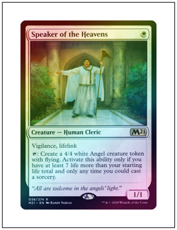 1x Speaker of the Heavens, Foil, Magic the Gathering MTG NM - Image 1