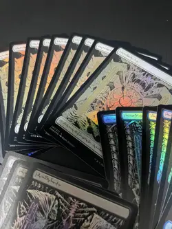 MTG Phyrexian ALL will be one Full Art FOIL Basic Land ×50 Each of 10 - Image 2