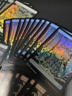 MTG Phyrexian ALL will be one Full Art FOIL Basic Land ×50 Each of 10 - Image 3