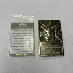 VINTAGE PIKACHU #25 Pokemon 23K Gold Plated Trading Card 1999 BK Limited Edition - Image 3