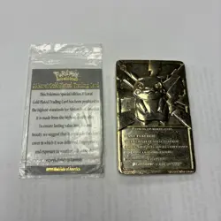 VINTAGE PIKACHU #25 Pokemon 23K Gold Plated Trading Card 1999 BK Limited Edition - Image 4