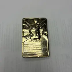 VINTAGE PIKACHU #25 Pokemon 23K Gold Plated Trading Card 1999 BK Limited Edition - Image 5