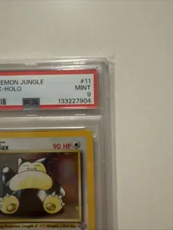 1999 Pokemon TCG Jungle Snorlax Holo Card #11 PSA 9 - Image 2