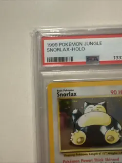1999 Pokemon TCG Jungle Snorlax Holo Card #11 PSA 9 - Image 3