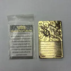 VINTAGE 23K GOLD PLATED #06 CHARZARD TRADING CARD 1999 BK LIMITED EDITION COA - Image 2