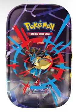POKEMON TCG MEGA HEROES LUCARIO MINI TIN FACTORY SEALED with 2 Booster Packs - Image 1